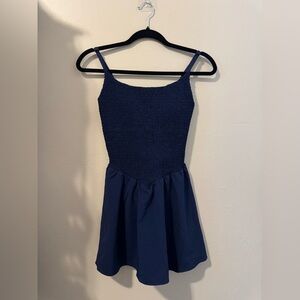 Navy Blue Smocked sport Dress